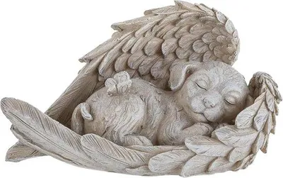 Immagine prodotto di Monumento al "Dio dei cani", 11x8 cm, monumento per animali, lapide, accessorio da giardino e ricordo del cane
