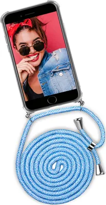 Produktbild von TWIST-Case + TWIST-Cord für iPhone 6S Plus / 6 Plus, Farbe:Chilly Jeans (Silber)