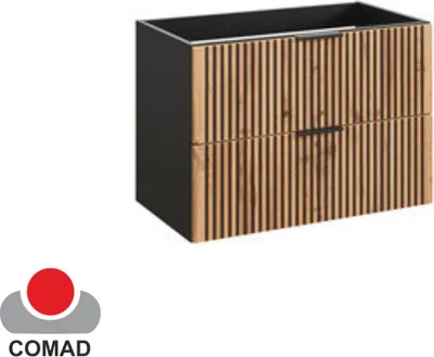 Produktbild von Waschtischschrank, 57x80x46cm, XILO BLACK, WOTAN Eiche, 82-80-D-2S