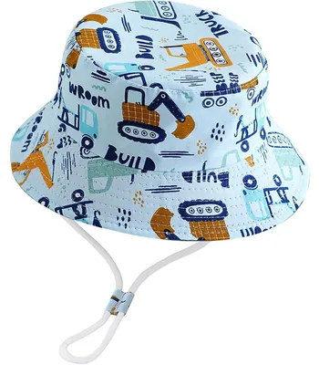 Produktbild von Sonnenhut Kinder mit breiter Krempe für 1-8 Jahre, Blau, Baumwolle/Mesh