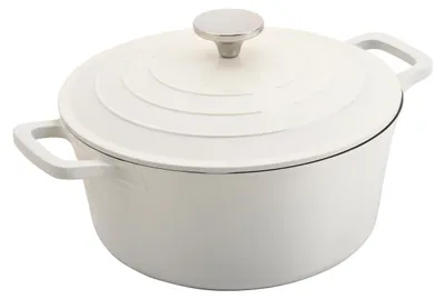 Produktbild von Commichef Runde Kasserolle, Auflaufform, Cremefarben, Aluminiumguss, Mit Deckel,