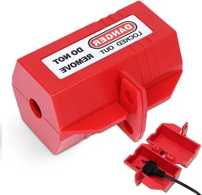 Immagine prodotto di Dispositivo antifurto elettrico - Scatola dei fusibili rossa con serratura.