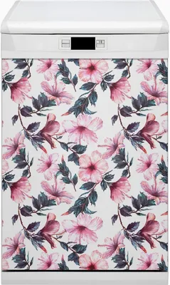 Produktbild von Magnete  Dekorative Magnet Folie für Geschirrspüler 45x80 cm Küche  - Blumen Hibiskus