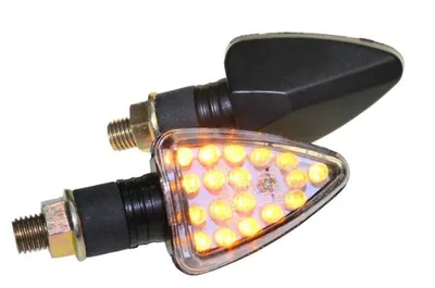 Produktbild von Motorrad LED Blinker Arrow schwarz klar