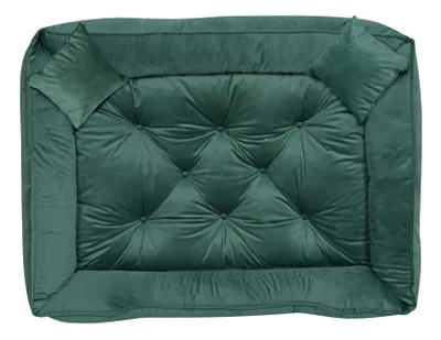 Produktbild von Hundebett Laufstall 75x65 cm dunkelgrün Velours