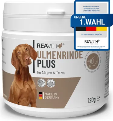Produktbild von REAVET Ulmenrinde Plus stark schleimend ohne Aufkochen für Hunde & Katzen 120g - Naturrein in , Verdauung, Darmflora, Magen, Slippery Elm Bark