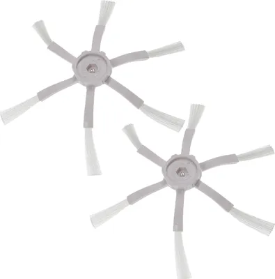 Produktbild von vhbw 2x Seitenbürste kompatibel mit Roborock S5 Max, E4, Q7, S4, S5, S50, S51, S55, S6, S6 MaxV, S6 Pure Saugroboter - Reinigungsbürsten Set, weiß