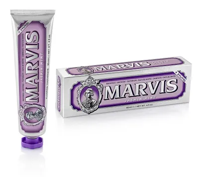 Zdjęcie produktu dla Marvis | Miętowa Pasta do Zębów z Jaśminem, Pasta z Fluorem, Wydajna Pasta, Włoska Pasta do Zębów | Jaśmin i Mięta - 85ml