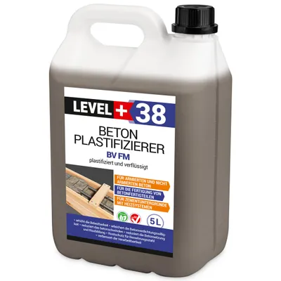 Produktbild von Beton-Zusatzmittel 5L Fliessmittel Betonverflüssiger Plastifizierer LEVEL+ RM38