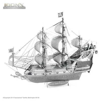 Zdjęcie produktu dla ICONX wycinany laserowo metalowy zestaw 3D Queen Anne's Revenge 575009