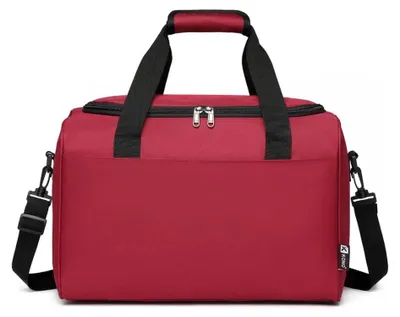 Produktbild von Kono kleine Handgepäcktasche Rot 40 x 30 x 20 cm, Bordtasche für Ryanair, Flugzeug, Kurzreise und Wochenende, Globe