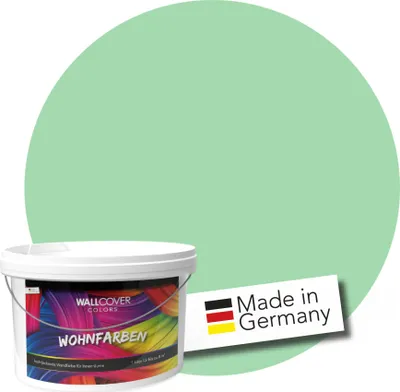 Produktbild von WALLCOVER Wandfarbe Grün Hochdeckend Klasse 1 Matt 5L für 40 m²