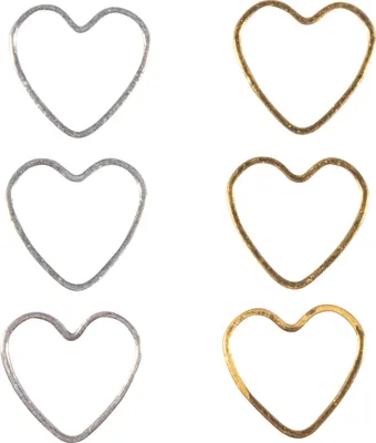 Produktbild von Zierelemente, Silber/Gold Herzen