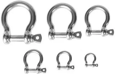 Produktbild von V4A Edelstahl Seilspanner Umlenkrolle Schäkel Kettenverbinder Bolzen Karabiner Rundschäkel M5