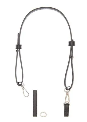Produktbild von Schulterriemen mit Karabiner "Kurz", verstellbar, 78,5 cm Schwarz/Silber