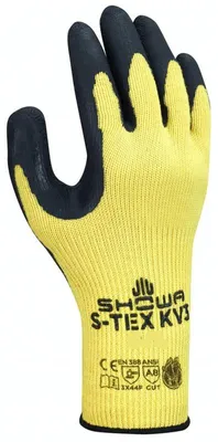 Image de Gant anti-coupure S-TEX KV3 jaune/noir T7 - SHOWA - STEX-KV3-T.7