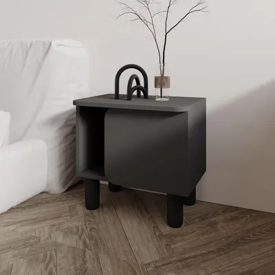 Obrázok produktu pre Skye Decor, kvalitná nočná skrinka, farba antracit, 100% melamín, 50 cm: 12345