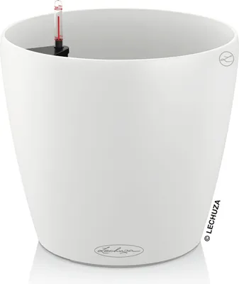 Image de LECHUZA-Pot de plantes CLASSICO Color 43 Blanc | Pot de plantes avec système d'arrosage et indicateur de niveau d'eau | surface mate | Ø 42 x 39,5 cm | 13230
