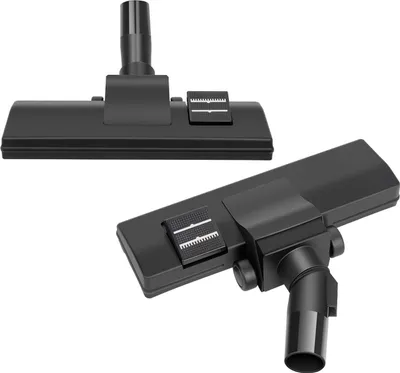Two black vacuum cleaner attachments displayed on a white background.