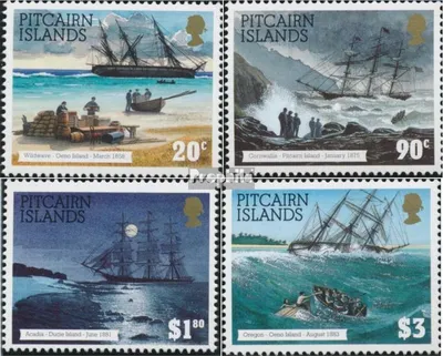 Produktbild von Briefmarken Pitcairn 1994 Mi 432-435 (kompl.Ausg.) postfrisch Segelschiffswracks