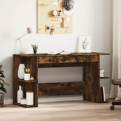 Produktbild von Design Schreibtisch Räuchereiche 140x50x75 cm Holzwerkstoff, Schreibtische 2024 Neu