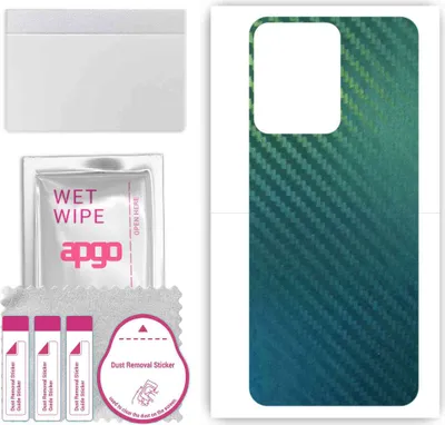 Produktbild von apgo Rückseite Schutzfolie, Skin, kompatibel mit Vivo IQOO Z6 Lite 5G, Hinten Displayschutzfolie aus Vinylfolie, kratzfest, einfache Montage - Kohlenstoff-Chamäleon CAKA1