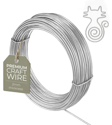 Aluminiumdraht 2 mm, biegsam, 5 m – Basteldraht für Schmuck & Modellbau