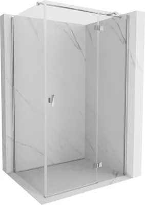 Image de Mexen Mist H T cabine de douche pivotante droite 115 x 75 cm, transparent, chrome - 8A5T-115-075-01-00-P