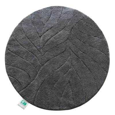 Produktbild von Badematte Maris Runder Badteppich aus weicher Mikrofaser Dunkelgrau Durchmesser 120 cm