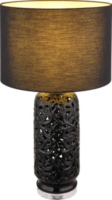 Produktbild von Globo Lighting Tischleuchte Keramik schwarz matt, 1x E27
