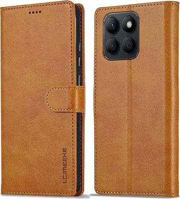 Image de Etui pour Honor X8B étui en cuir avec fermeture magnétique et support, étui de protection Jaune