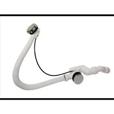 Productafbeelding van Duravit D-Code afvoer- en overloopset voor zijwaartse afvoer, chroom, 1 stuk.
