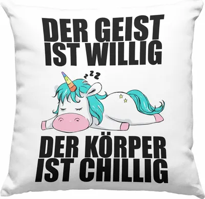 Produktbild von Trendation - Lustiger Einhorn Spruch Deko-Kissen mit Füllung 40x40 Einhorn Mitarbeiterin Arbeitskollge Geschenk (Rosa)