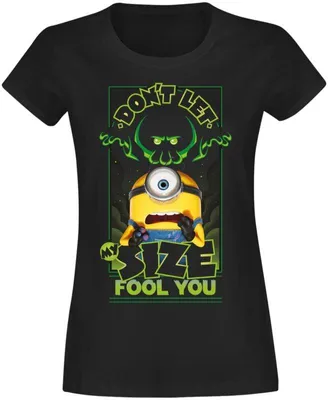 Produktbild von Minions T-Shirt Damen 3 - Don`t Let Size Fool You schwarz XXL
