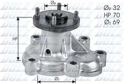 Produktbild von DOLZ Kühlmittelpumpe Wasserpumpe für OPEL Corsa B Schrägheck (S93) O131