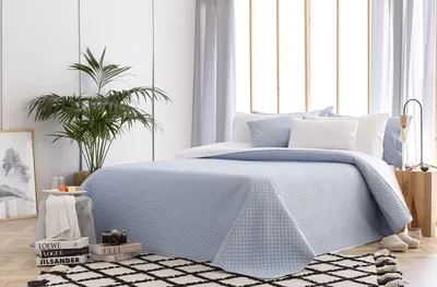 Obrázok produktu pre Kvalitná prikrývka, 100% mikrovlákno, rozmery 140/150/160-250 x 260 cm, svetlomodrá