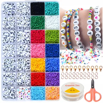 Produktbild von Sportown Perlen Set Schmuckherstellung DIY Buchstaben Armbänder