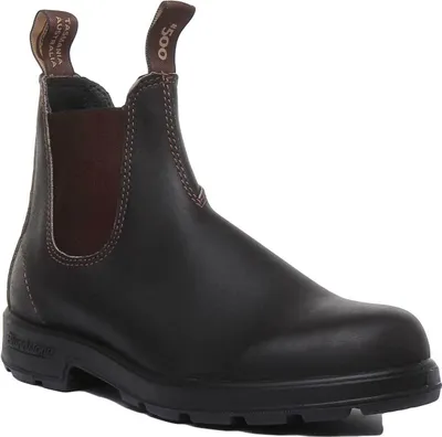 Produktbild von Blundstone 500 Frauen Leder elastische Seite Stiefeletten Dunkelbraun – 3.5 UK / Dunkelbraun