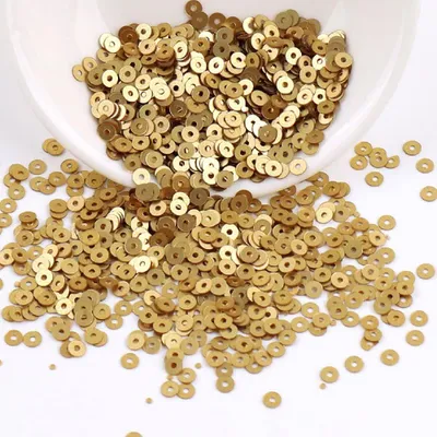 Paillettenset 4000 Stück, 2 mm, gold, glitzernd für DIY-Basteln