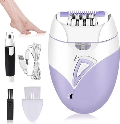 Productafbeelding van Epileerapparaten voor dames – Epileerapparaten voor gezicht en lichaam – Scheerapparaten voor dames – Gezichtsreinigers met LED-licht – Apparaten voor haarverwijdering – USB-oplaadbaar