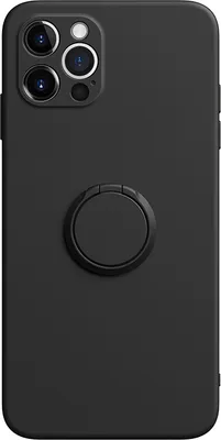 Produktbild von Hülle für Apple iPhone 13 Pro - Ring Silikon Schutzhülle Handyhülle Case - Schwarz