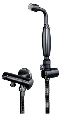 Produktbild von Hand-Bidet-Sprühgerät mit 2 Sprühmodi für Baby-Stoffwindeln, Wandmontiertes Messing-Handsprühgerät mit Eckventil, Schwarz