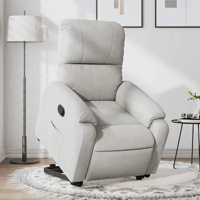 Produktbild von Relaxsessel mit Aufstehhilfe Relaxsessel & -Liegen Relaxsessel Aufstehsessel Relaxsessel Mit Aufstehhilfe Hellgrau Mikrofasergewebe
