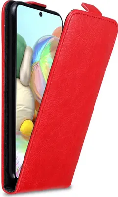 Produktbild von Cadorabo Hülle für Samsung Galaxy A71 4G Schutz Hülle in Rot Flip Etui Handyhülle Case Cover