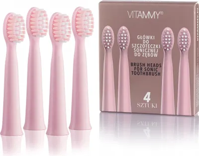 Produktbild von VITAMMY Harmony Schallzahnbürstenköpfe, Pink, 4 Stück
