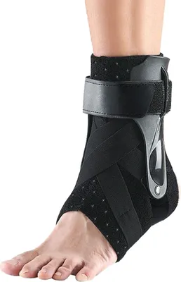 Produktbild von Knöchelstützbandage mit Befestigungsband, atmungsaktiv, zur Schmerzlinderung, offenes Fersendesign, sicherer Sitz, Knöchelmanschettengurt, Sportzubehör