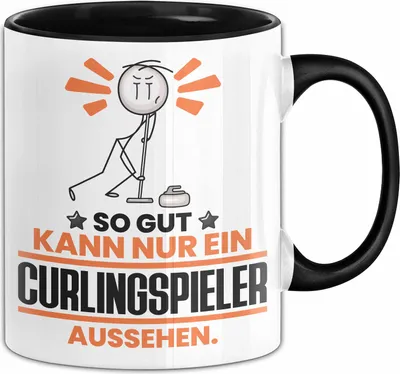 Produktbild von Curlingspieler Geschenk Tasse So Gut Kann Nur Ein Curlingspieler Aussehen Geschenkidee Kaffee-Becher (Schwarz)