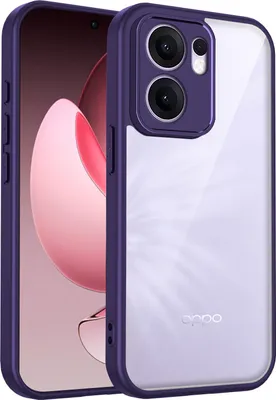 Produktbild von Hülle für Oppo Reno14 F Transparente Rückseite TPU Bumper Stoßfest Handyhülle Lila