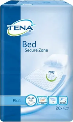 Image de Protège-matelas imperméable TENA Bed Plus 60x90 cm - 20 pièces