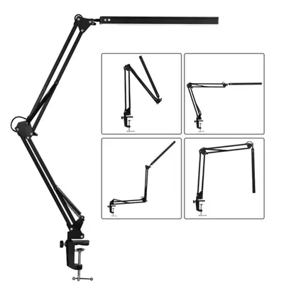 Produktbild von AIORBER LED Schreibtischlampe, 10W Dimmbar Tischlampe, mit Klemme 3 Farbtemperaturen, 10 Helligkeitsstufen, USB Flexibler Arm
